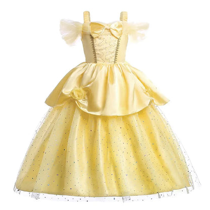 Vestido da Anna e Elsa para Meninas, Fantasia Cosplay Infantil de Halloween, Vestidos de Princesa para Crianças, Festa de Aniversário Elegante, Roupas de Carnaval 3-10 Anos