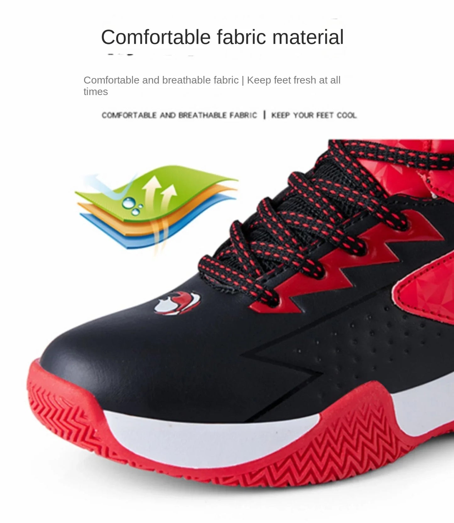 Children Sports Shoes Waterproof Low-top Sneakers Kids Basketball Shoes Boys Lace-up Non-slip Shoes for Running Durable Sneakers