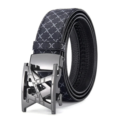Fashionable Simple Men's Belt High Quality Men's Business Automatic Buckle Belt Retro Men's Casual Wear Belt