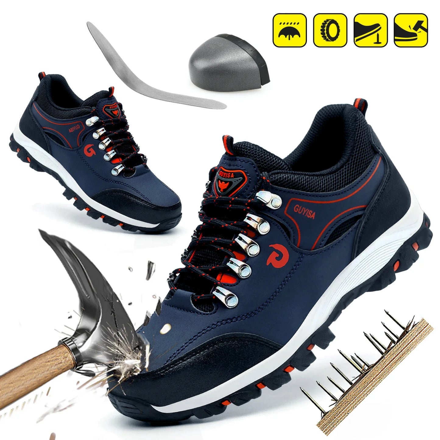 Men's work shoes hiking series for all four seasons with low top