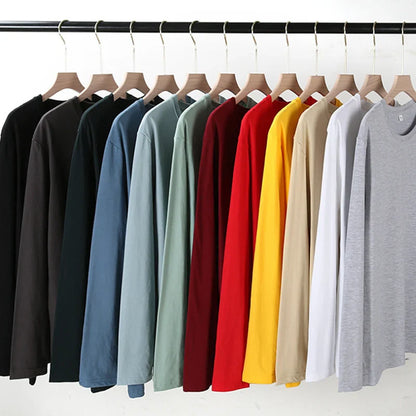 2026 Autumn Women Leisure Cotton Daily Long Sleeve Tops Lady Versatile Round Neck Baggy Clothes Female Concise Solid T-shirts