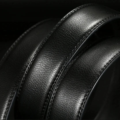 2023 New  cow genuine leather men's belt cowhide strap for male automatic buckle belts for men black buckle belts