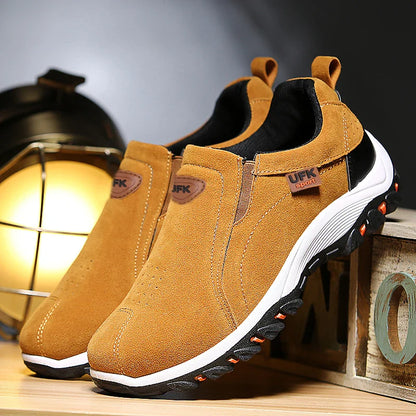 Men's Hiking Shoes Waterproof Leather Outdoor PU Shoes Wear-resistant Men Trekking Walking Hunting Tactical Sneakers