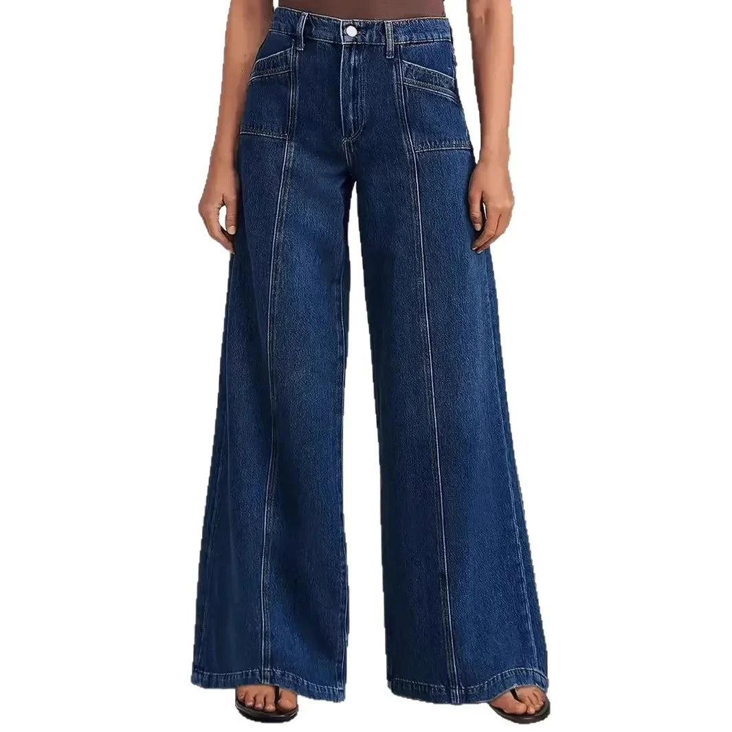 Loose Wide Leg Jeans Comfortable Elastic High Quality Casual Straight Leg Trousers