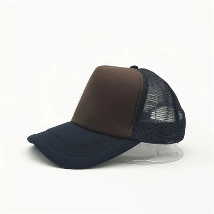 50 Color Unisex SummerTrucker Hat For Adult Net Baseball Cap Men Women Polyester Blank Mesh Adjustable Sun Hat Visor