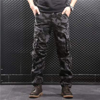 Camouflage Pants Men Hiking Pants Cargo Work Camo Outdoor Sports Trousers Hip Hop Streetwear Tactical Pants