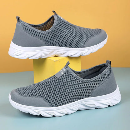 Lightweight Men Casual Shoes Breathable Slip on Male Casual Sneakers Anti-slip Men's Flats Outdoor Walking Shoes Size 38-46