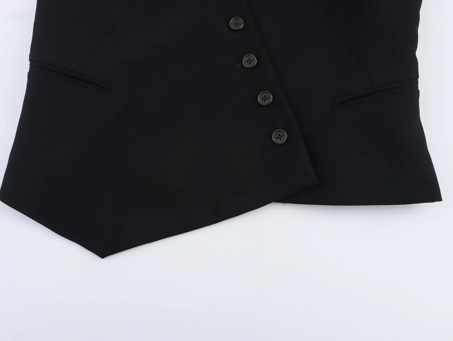 Casual Women Solid Tops Asymmetric V-Neck Single Breasted Pockects Sleeveless Vest Fashion 2025 Autumn Blazer Tops