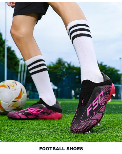 New Men Football Boots High-quality Soccer Shoes Sneakers Match Indoor Non-Slip Grass Cleats Mid-top Light Hot-selling Outdoor
