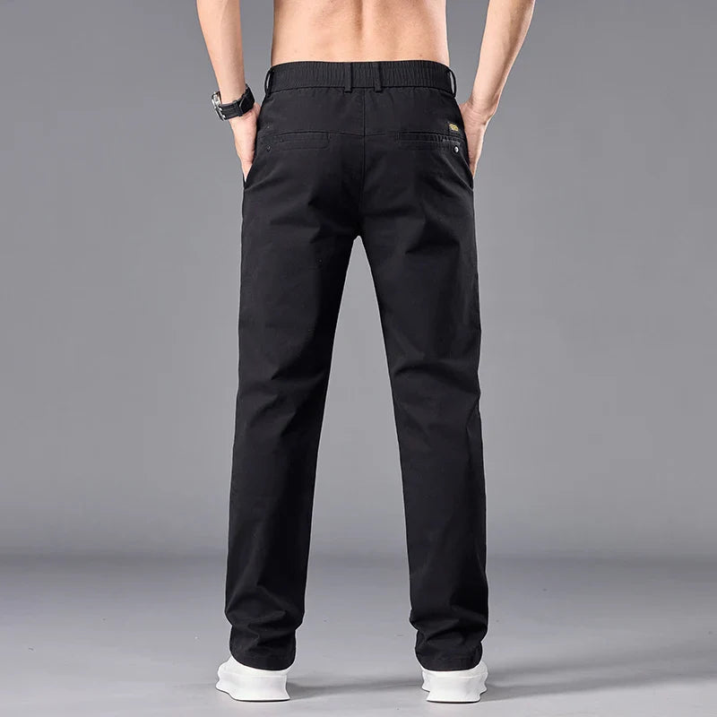 Brand Autumn New Stretch Men Casual Pants Straight Business Dress Formal Trousers Work Fashion Male Comfort Pants