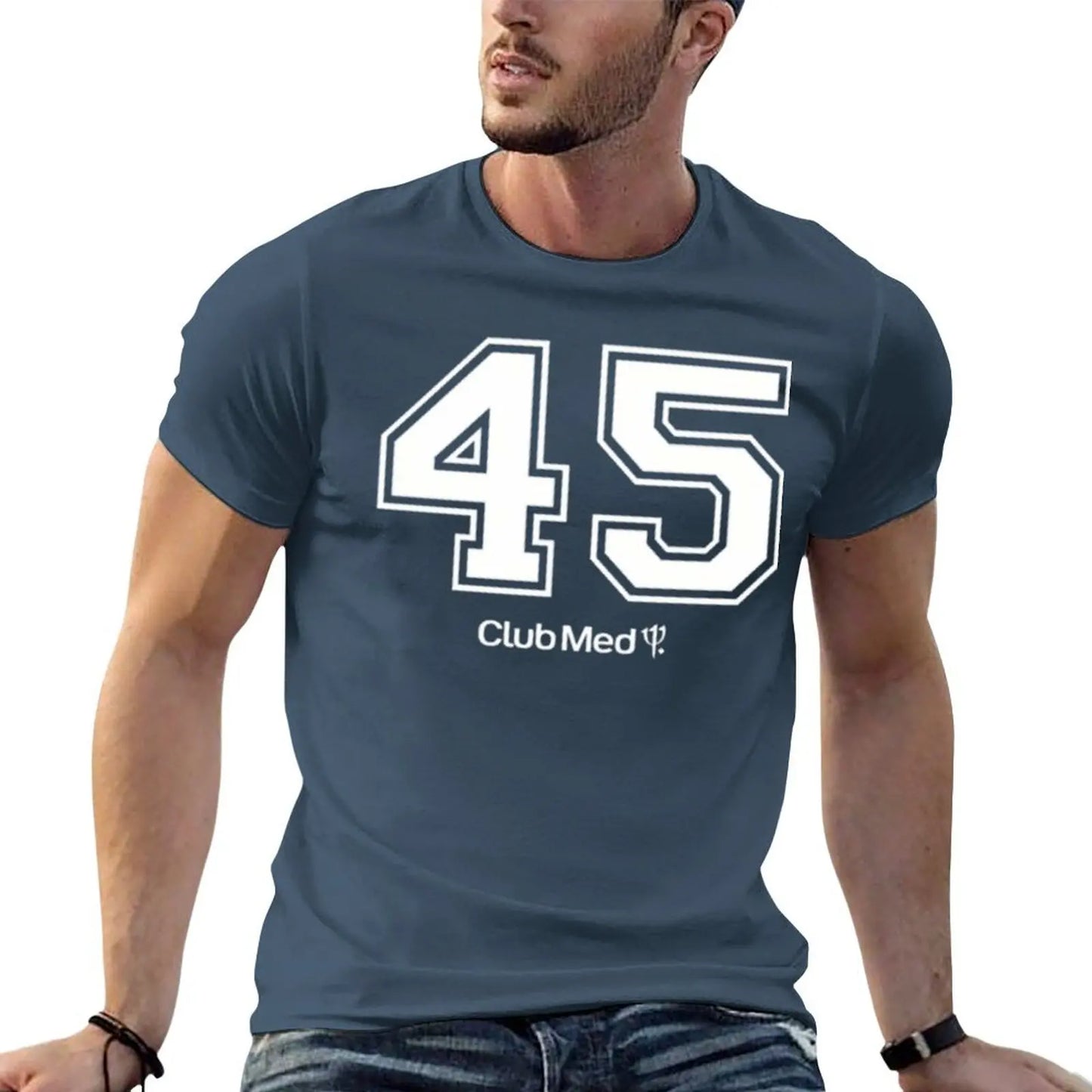 Number 45 Club Med T-Shirt quick drying custom shirt anime stuff plain black t shirts men