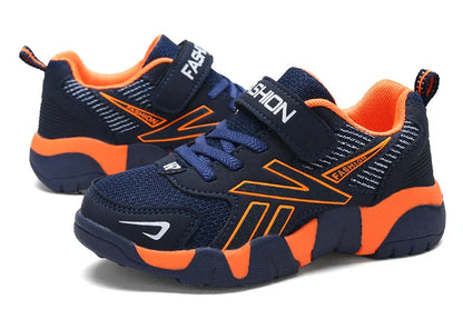 Children's Sneakers for Boy Lightweight Sport Tennis Shoes Fashion Breathable Mesh Kids School Running Basketball Shoes Non Slip