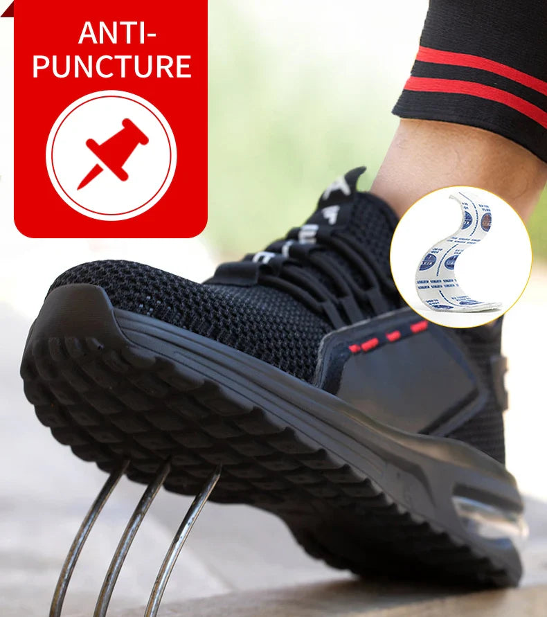 Men Air Cushion Safety Shoes Indestructible Work Shoes Sneakers Steel Toe Anti-smash Industrial Shoe Puncture-Proof footwear