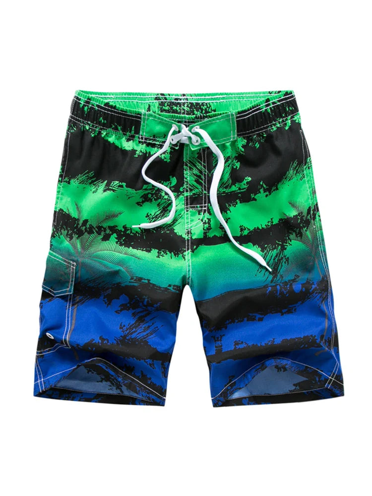 Summer Men's Beach Shorts Printing Casual Loose Hawaii Quick Dry Board Shorts Bermuda Surf Board Shorts Mens Short Pants