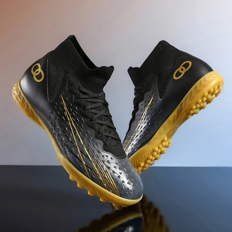 New Men Soccer Shoes Long Spikes Ultralight Football Boots Breathable Sneakers Indoor Match Cleats Training Drop Shipping