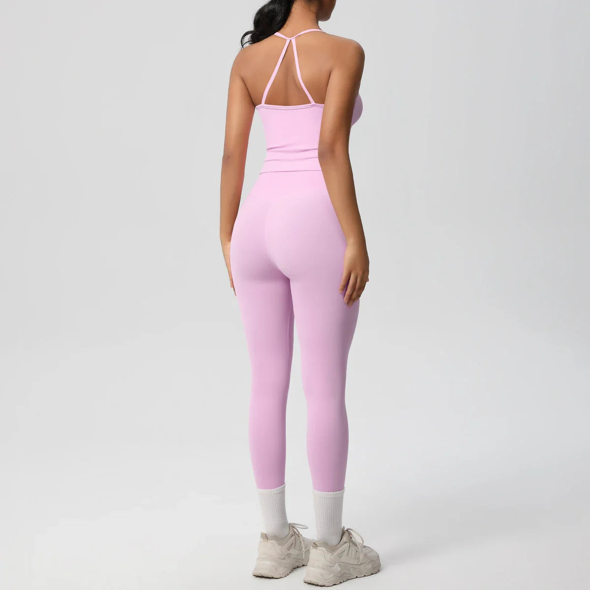 2PCS Yoga Set Nude Feeling Workout Sets Women Tracksuit Gym Push Up Fitness Running Workout Sportwear Sport Bra Leggings Suit