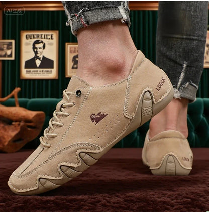 Botas de Tornozelo Masculinas Costura da Moda Leves Confortáveis Sapatos Casuais para Caminhada Tênis Respiráveis para Exterior Dirigir