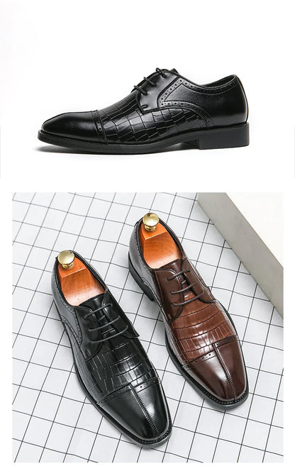 Classic Casual Business Shoes For Men High Quality Social Wedding Formal Leather Shoes Male British Men's Dress Shoes