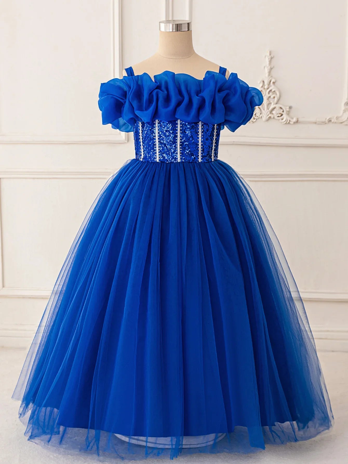 Vestido de Festa de Lantejoulas de Verão para Meninas Madrinhas Elegante Vestido de Baile Princesa para Casamento Vestido de Aniversário de Menina Roupa Infantil para Cerimônia de Formatura