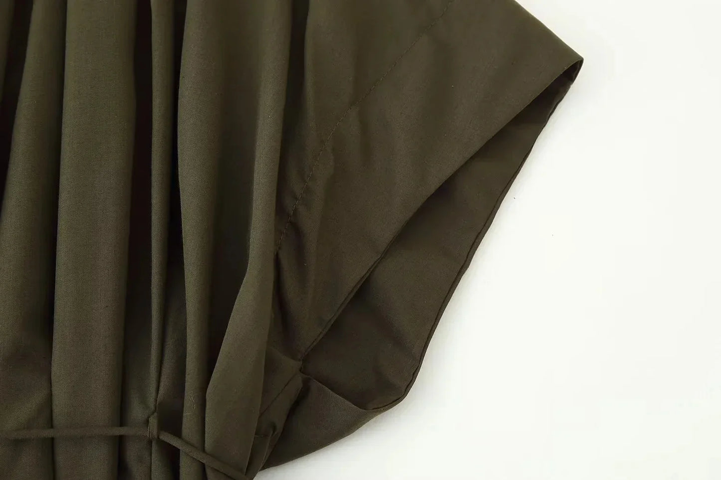 Spring Summer Vintage Women Dress Fashion Single Breasted Sashes Draped V Neck Sleeveless Chic Brown Ladies Dresses
