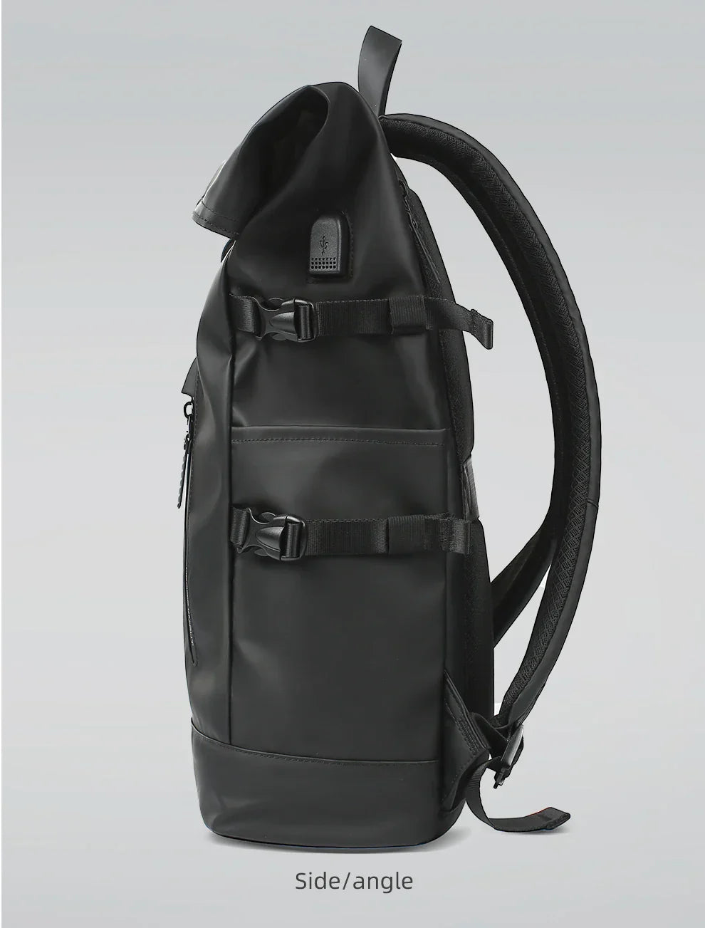 Heroic Knight Men's backpack Waterproof Roll Top Backpack Women Travel Expandable USB Charging Large Capacity Laptop Bag Mochila