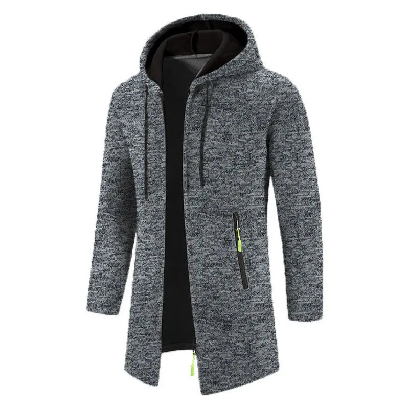 Men's Hoodies SpringAutumn CasualSolid Hooded Zip-Up Sweatshirts LongSleeve Knit Hoodie Men Sweatshirt Streetwear Hoody Cardigan