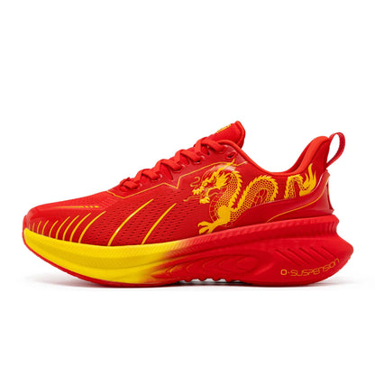 Tênis de Corrida ONEMIX Refletivo Vermelho Amortecedor Elite Aumento de Altura Tênis Esportivo para Caminhada ao Ar Livre Respirável em Mesh Masculino