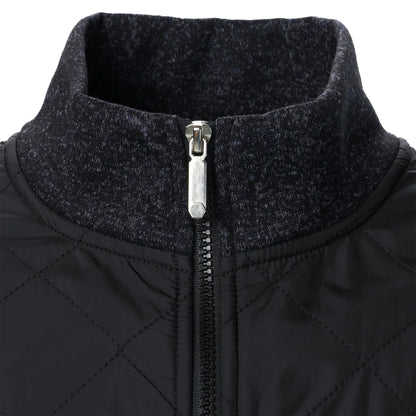 Autumn/winter men's stand-up collar striped check zipper sweater coat with color