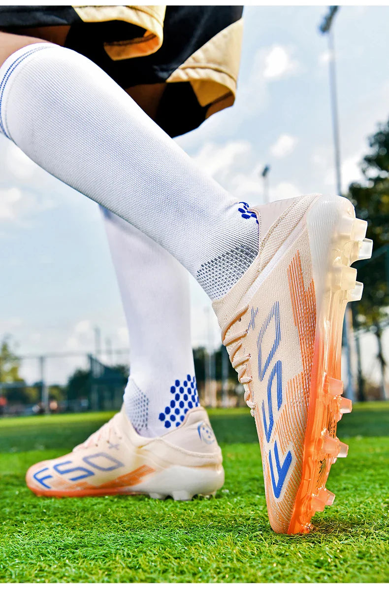 New Men Football Boots Match Cleats High-quality Futsal Indoor Sneakers Non-Slip Grass Soccer Shoes Hot-selling High-top Outdoor