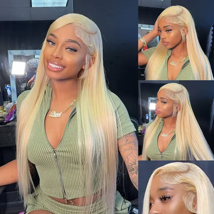 220 Density Straight Blonde 613 Hd Lace Frontal Wig 13x6 Brazilian Human Hair Wigs For Women 13x4 Lace Frontal Colored Wig