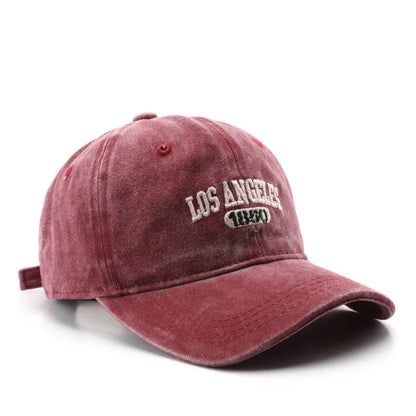 Personality female wash do old letter embroidery LOS ANGELES 1850 cap outdoor male sports travel sun protection baseball cap