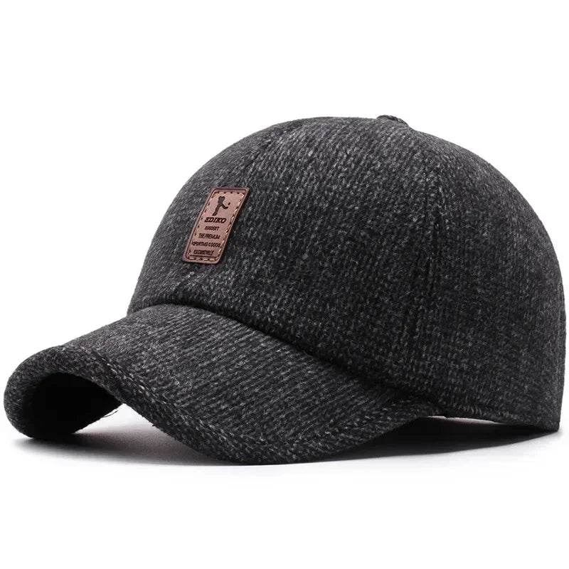 Vintage Men Beret Hat Leather Flat Hats Warm Autumn Winter Windproof Adjustable High Quality Peaked Cap Mens Retro Beret Caps