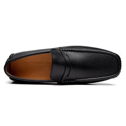 Red Loafers Genuine Leather Slip On Casual Shoes Men Natural Leather Spring Summer Italian Luxury Brand Designer
