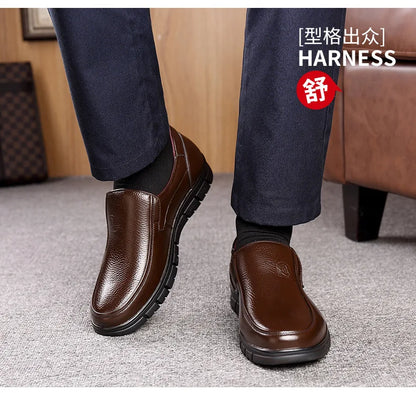 Handmade Shoes Genuine Leather Casual Shoes For Men Flat Platform Walking Shoes Outdoor Footwear Loafers Breathable Sneakers