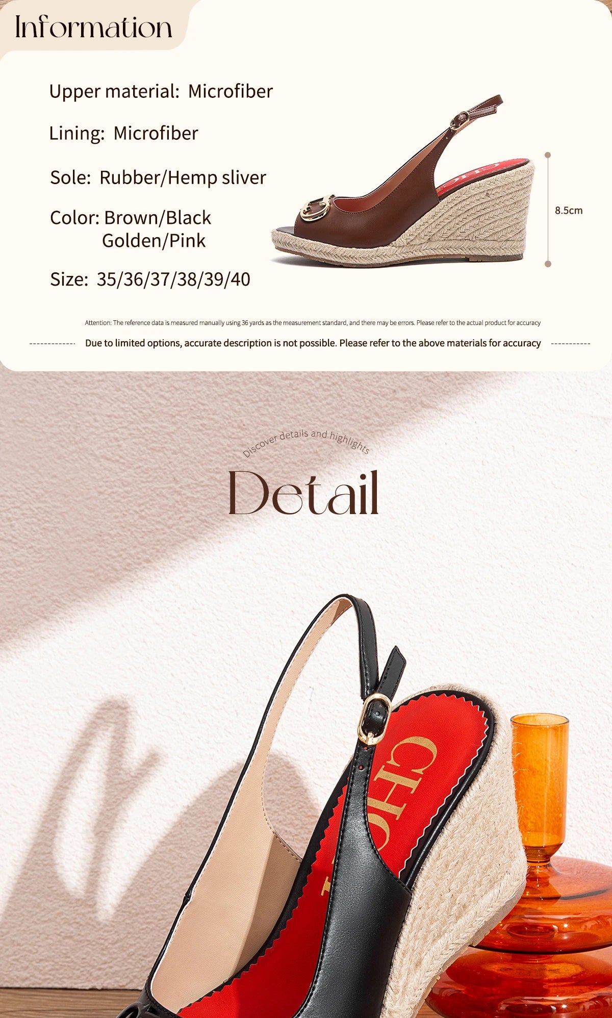 Women's Sandals Summer New Wedge Fish Mouth High Heel Open Toe Platform Summer Formal Shoes 8.5cm