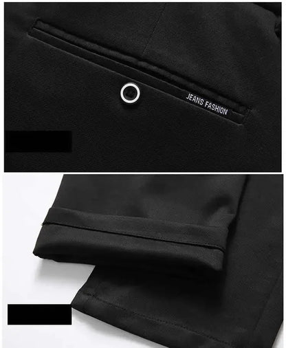 Men‘s Suit Pants Business Office Male Dress Pants Elastic Wrinkle Resistant Big Size Classic Casual Trousers Black Navy Blue