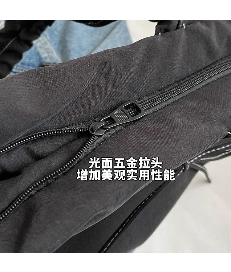 Solid Color Nylon Casual Shoulder Bags Large Capacity High Quality Versatile Crossbody Bags for Women 2025 Fashion Hot Sale