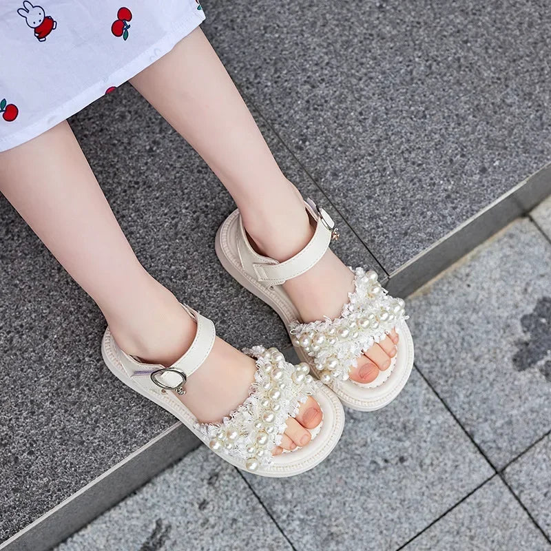 Girls' sandals Summer children's non-slip soft-soled princess beach shoes Fashion sandals for little girls