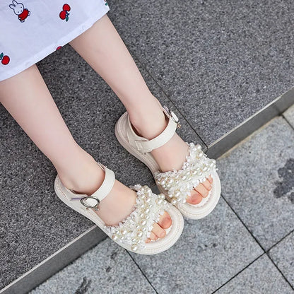 Girls' sandals Summer children's non-slip soft-soled princess beach shoes Fashion sandals for little girls