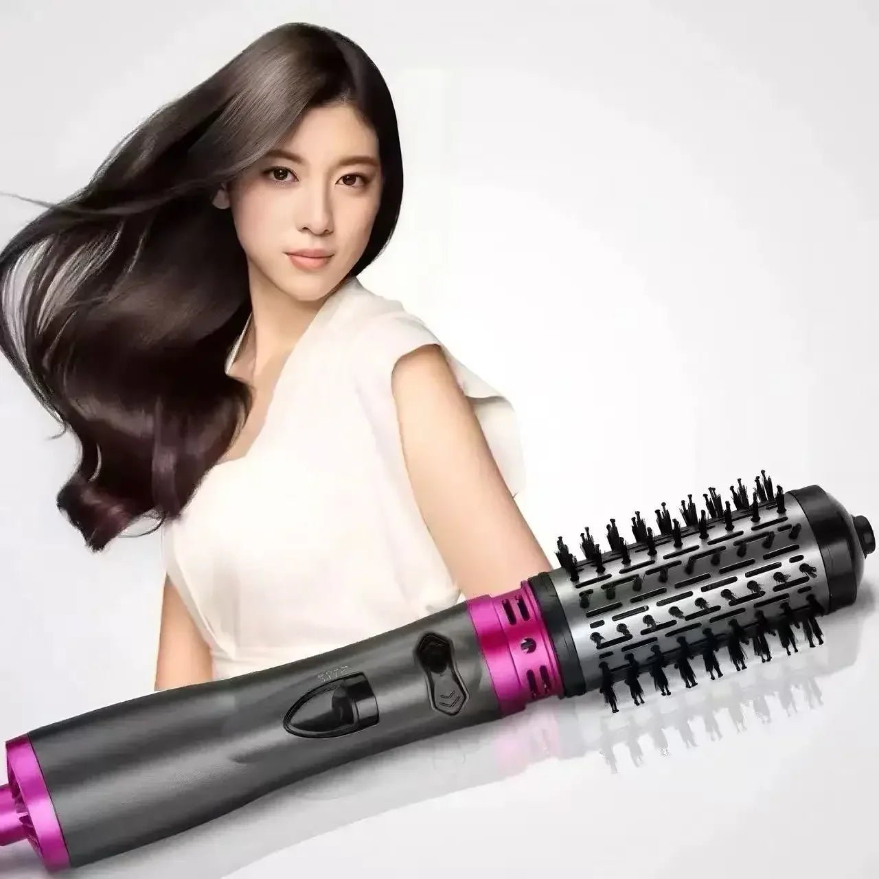 Electric Hot Air Brush 2-in-1 Curling Comb Constant Temperature Hair Dryer Wave & Straightening Tool