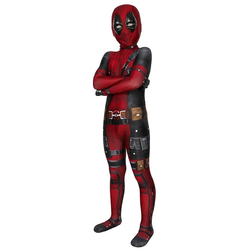 Deadpool Superheroes Child Costume Kid Halloween Cosplay Costume Deadpool Kids Suit Jumpsuit Superhero Deadpool Child Costume