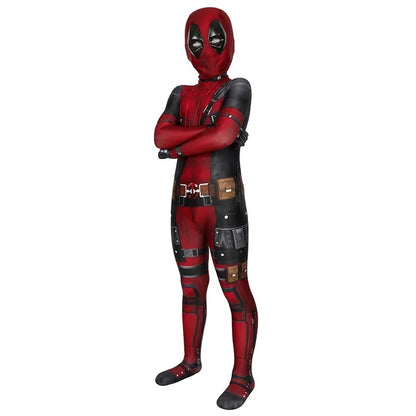 Deadpool Superheroes Child Costume Kid Halloween Cosplay Costume Deadpool Kids Suit Jumpsuit Superhero Deadpool Child Costume