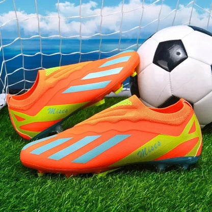 Men Soccer Shoes Long Spikes Soccer Cleats Indoor Sports Shoes Professional Football Boots Drop Shipping Unisex Breathable Soft