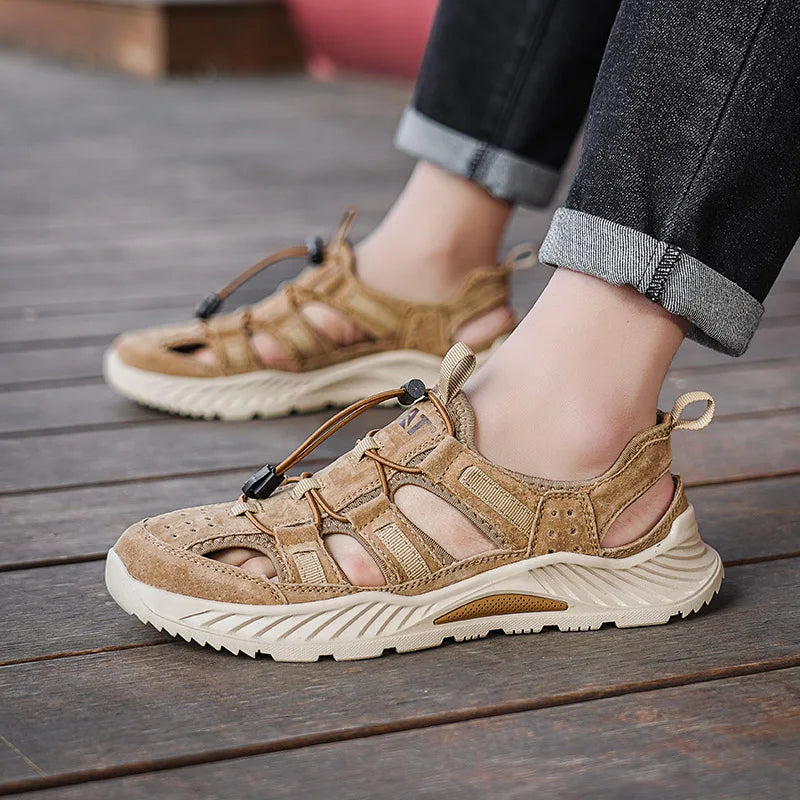 Mens Sandals Summer Outdoor Walking Fashionable Comfortable Soft Beach Water Shoes Daily Versatile Breathable Commuting Sneakers