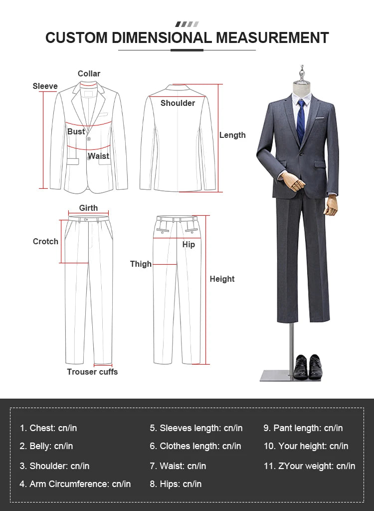 The latest men's solid color suit two-piece set with lapel collar and double breasted buttons for four seasons, men's business s
