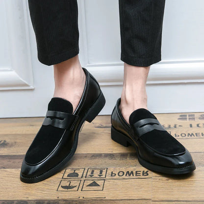 Mens Leather Designer Brand Casual Classic for Men Smile Breathable Office Loafers Formal Business Footwear Dress Shoes Flats 48