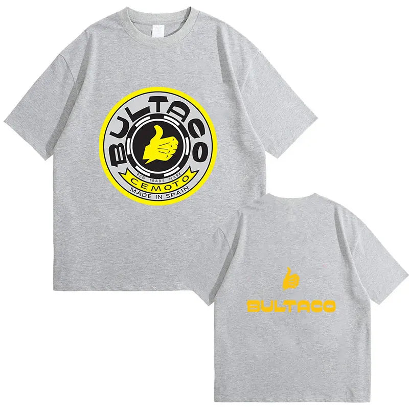 Hot Sale Bultaco Cemoto Motorcycles Printing T-Shirts 2025 Fashion Men Summer Short Sleeve 100% Cotton Bultaco Man T-shirt