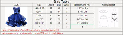 2023 Summer Dress For Girls Elegant Princess Birthday Dress With Bow Kids Girl Wedding Party Dresses Children Evening Clothes