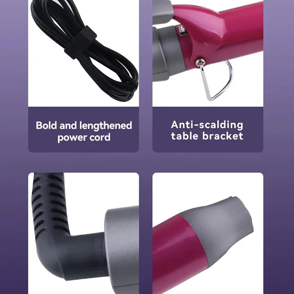 Ceramic Curling Iron 1 Barrel Hair Curler for Hair Rotating Produces Classic Curls for Use on Short Medium and Long Hair