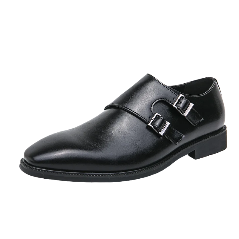 Classic Retro Men's Dress Shoes – Genuine Leather Formal Footwear, Sizes 40–48